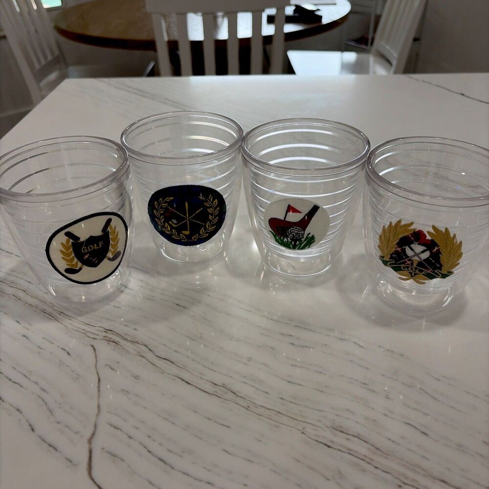 Tervis Tumbler 12 oz Set of 4 Golf Themed Highball Size Poolside